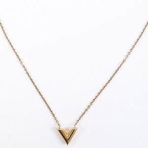 Louis Vuitton Gold V Necklace